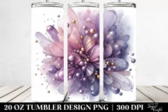 Abstract Lilac Tumbler | 20 oz Tumbler Product Image 2