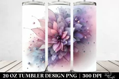 Abstract Lilac Tumbler | 20 oz Tumbler Product Image 2