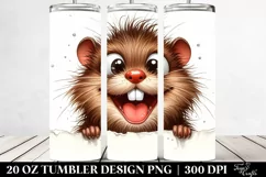 Cute Funny Muskrat Peek | 20 Oz Tumbler Product Image 2
