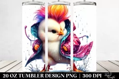 Cute Baby Chicken Dancing with Raincoat | 20 oz Tumbler Product Image 2