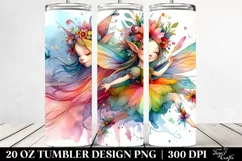 Funny Fairy Vibrant Drawing | 20 oz Tumbler Product Image 2
