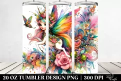 Funny Vibrant Fairy Drawing | 20 oz Tumbler Product Image 2