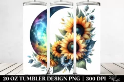 Colorful Sunflower Half Moon | 20 oz Tumbler Product Image 2