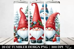 Festive Gnomes with Snowman 20 Oz Tumbler Product Image 2