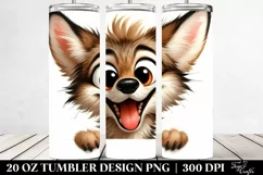 Funny Coyote Popping Eyes | 20 Oz Tumbler Product Image 2