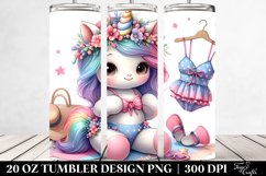 Baby Unicorn in Beachwear | 20 Oz Tumbler Product Image 2