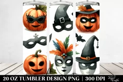 Simple Funny Masquerade Halloween 20 Oz Tumbler Product Image 2