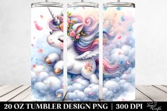 Baby Unicorn with Spring Petals | 20 Oz Tumbler Product Image 2