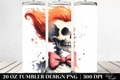 Simple Halloween Skull Tumbler | 20 oz Tumbler Product Image 2