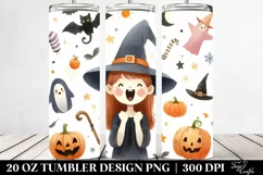 Excited Whimsical Witch Tumbler | 20 oz Tumbler Product Image 2