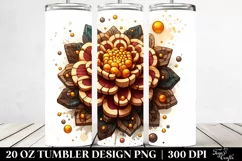 Wooden Stained Marigold | 20 Oz Tumbler Product Image 2