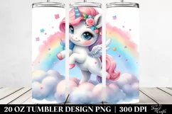 Baby Unicorn Posing as Dancer | 20 Oz Tumbler Product Image 2