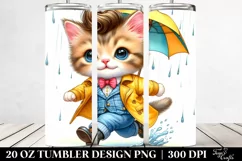 Cute Baby Cat Running | 20 oz Tumbler Product Image 2
