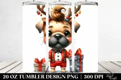 Baby Elephant with Santa Hat 20 Oz Tumbler Product Image 2