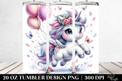 Cute Baby Unicorn Tumbling | 20 Oz Tumbler Product Image 2