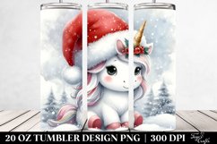 Cute Watercolor Unicorn Clipart Product Image 2