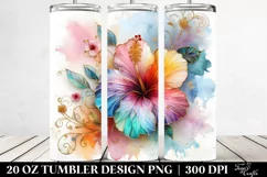 Colorful Hibiscus | 20 oz Tumbler Product Image 2
