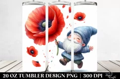 Floating Gnome with Poppy | 20 Oz Tumbler Product Image 2