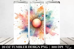 Colorful Abstract Sun | 20 Oz Tumbler Product Image 2