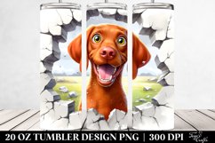 Crazy Watercolor Vizsla | 20 oz Tumbler Product Image 2