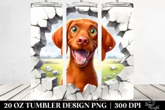 Crazy Watercolor Vizsla | 20 oz Tumbler Product Image 2