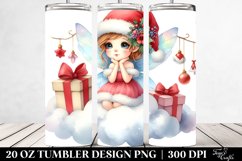 Watercolor Fairy with Santa Hat 20 Oz Tumbler Product Image 2