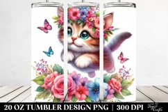 Cute Baby Cat Jumping | 20 oz Tumbler Product Image 2