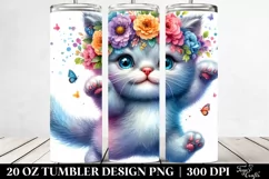 Cute Baby Cat Jumping | 20 oz Tumbler Product Image 2