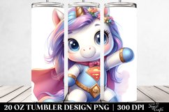 Baby Unicorn Posing as Hero | 20 Oz Tumbler Product Image 2