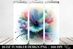 Tumbler with Abstract Anemone | 20 oz Tumbler Product Image 2