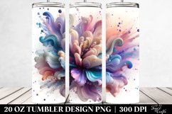 Tumbler with Vibrant Anemone Splash | 20 oz Tumbler Product Image 2