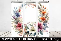 Colorful Watercolor Wreath | 20 Oz Tumbler Product Image 2