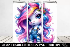 Cute Baby Unicorn Posing | 20 oz Tumbler Product Image 2