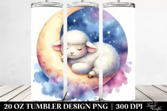 Sleeping Lamb on the Moon | 20 oz Tumbler Product Image 2