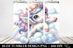Pastel Baby Unicorn Dancer | 20 Oz Tumbler Product Image 2