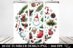 Holiday Laughter Christmas Watercolor | 20 oz Tumbler Product Image 2