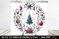 Holiday Laughter Christmas Watercolor | 20 oz Tumbler Product Image 2