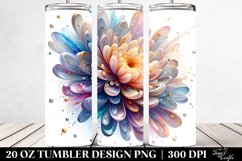 Shiny Chrysanthemum Tumbler | 20 oz Tumbler Product Image 2