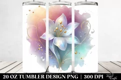 Shiny Pastel Snowdrop Clipart, High-Res 20 Oz Tumbler Product Image 2