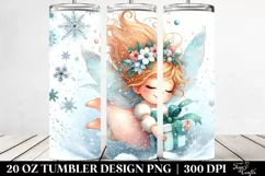 Whimsical Fairy with Snowflakes 20 Oz Tumbler Product Image 2