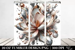 Abstract Glossy Magnolia | 20 Oz Tumbler Product Image 2
