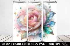 Shiny Rose with Metallic Insertions 20 Oz Tumbler Product Image 2