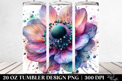 Detailed Vibrant Anemone Tumbler | 20 oz Tumbler Product Image 2