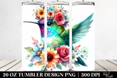 Cartoon-Style Hummingbird | 20 oz Tumbler Product Image 2
