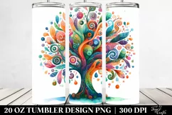 Whimsical Colorful Tree Tumbler | 20 Oz Tumbler Product Image 2