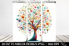 Whimsical Colorful Tree Tumbler | 20 Oz Tumbler Product Image 2