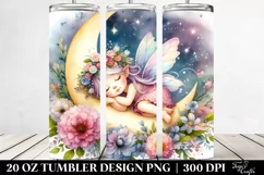 Colorful Fairy Napping Moon | 20 Oz Tumbler Product Image 2