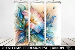 Abstract Stained Morning Glory 20 Oz Tumbler Product Image 2