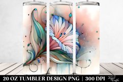 Abstract Stained Morning Glory 20 Oz Tumbler Product Image 2