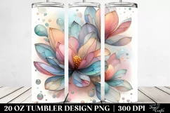 Abstract Magnolia Watercolor Splash 20 Oz Tumbler Product Image 2